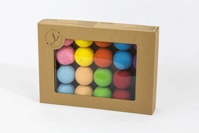 Bavlnené svietiace guličky multicolor 50 guličiek Cottonlove