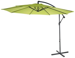 Slnečník Acerra Ø 3m bez stojanu- polyester/oceľ - zeleno-citrónová