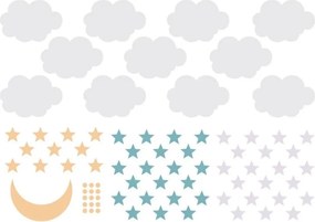 Samolepka do detskej izby sada farebnej oblohy