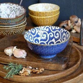 Ružová porcelánová miska s kvetmi vo vnútri Arés - Ø12*5,5 cm / 300ml