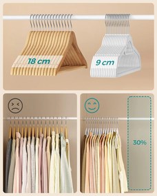 Sada ramínek RUBERO 20 ks bílá/stříbrná