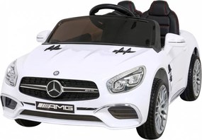 Ramiz Elektrické detské auto Mercedes Benz AMG SL65 S biele + diaľkové ovládanie