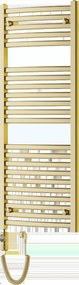 Mexen Helios, elektrické vykurovacie teleso 1200 x 500 mm, 600 W, zlatá lesklá, W103-1200-500-2600-50