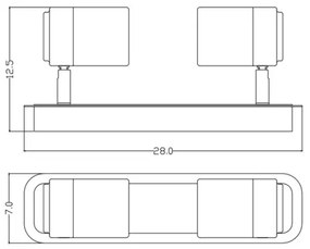 Lucide 26957/10/12 - LED Bodové svietidlo LENNERT 2xGU10/5W/230V matný chróm