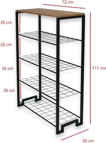 Skrinka na topánky Nancy Atlantic Pine and Black