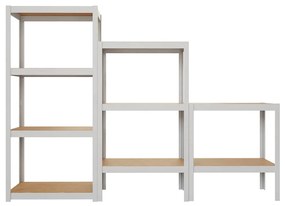 Policový regál kovový biely 2-stupňový modul AR Style D-Carbon