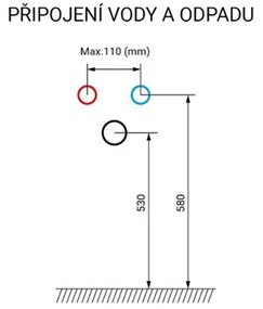 Kúpeľňová závesná skrinka BINO s umývadlom z liateho mramoru 121 cm