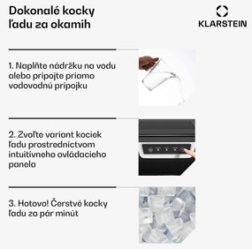 Klarstein Icefestival Cube priemyselný výrobník kociek ľadu, 400W, 1,8 litra, 20 kg/24 h