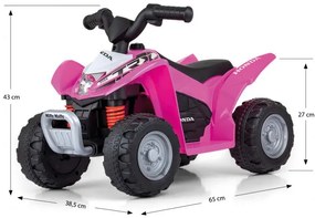 Elektrická štvorkolka HONDA ATV ružová