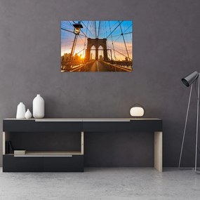 Sklenený obraz - Brooklynský most, Manhattan, New York (70x50 cm)