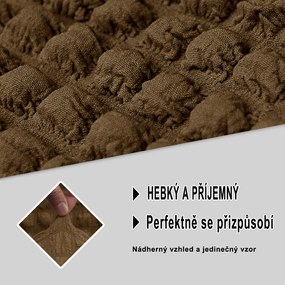 Bielastický poťah na trojmiestnu pohovku BestBerg / svetlo hnedá