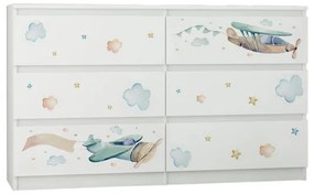 Detská komoda R140 - DO NEBIES - 77x140x30 cm