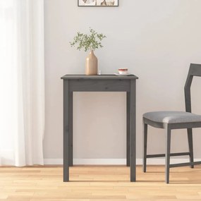 Jedálenský stolík sivý 55x55x75 cm borovicový masív