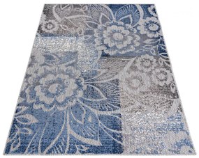 Kusový koberec Veľký kvet modrosivý 140x200cm