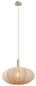 Japandi závesná lampa béžová s látkovým tienidlom - Bida