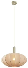 Japandi závesná lampa béžová s látkovým tienidlom - Bida