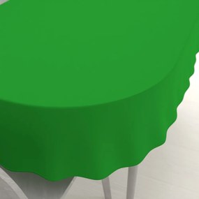 Biante Dekoračný oválny obrus Rongo RG-043 Sýto zelený 140x220 cm