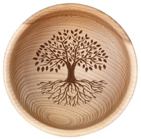 AMADEA Drevená miska strom, masívne drevo, 20 cm
