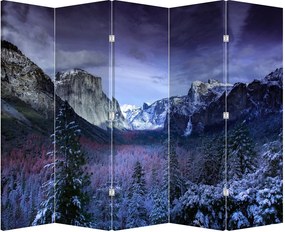 Paraván - Zimné horské krajiny (210x170 cm)