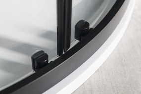 Gelco Gelco, SIGMA SIMPLY BLACK štvrťkruhová sprchová zástena 1000x800mm, R550, číre sklo, GS1080B