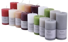 Smotanovobiela sviečka Rustic candles by Ego dekor Rust, doba horenia 58 h