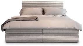 Čalúnená posteľ boxspring ISPIRA 140x200 cm krémová Matrac: Matrac Bonell pružinový
