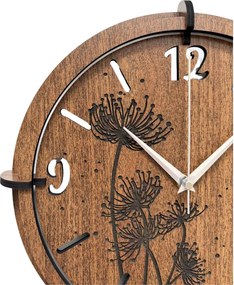 Drevené nástenné hodiny | Moderný dizajn a prírodný štý | SENTOP HDF0589-ORECH-WENGE
