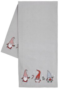 Bavlnený behúň na stôl s vianočným motívom 33x220 cm Gnomes - Catherine Lansfield