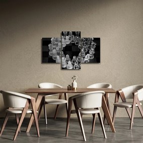 Obraz - čiernobiele šachy (90x60 cm)