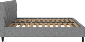 ECOMATRACE ČALÚNENÁ POSTEĽ SOLE 90 V SIVEJ FARBE S ROŠTOM Rozmery 180x200