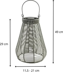 Solárna lucerna SOKKE 29/49 sivá