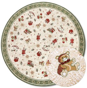 Villeroy & Boch, Kusový koberec Villeroy & Boch Toy's delight so strihaným vlasom 106218 Green, Multicolor kruh, 200x200 (priemer) kruh, zelená, obývacia izba