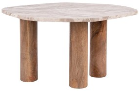 Odkladací stolík s doskou v dekore mramoru 50x75 cm Organic – Leitmotiv