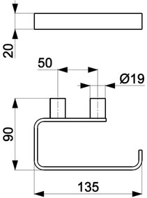 KFA Armatura 864-022-81 - Držiak toaletného papiera nerez/matná čierna