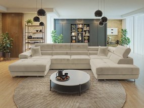 Rohová sedačka U Terazuro Bis (béžová) (s úl. priestorom) (p)