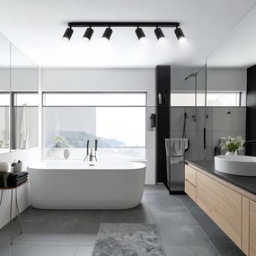 Brilagi - Kúpeľňové bodové svietidlo SELE 6xGU10/30W/230V IP44 čierna