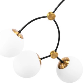 Toolight Toolight, stropné svietidlo 8xG9 APP1673-8CP, čierna-zlatá, OSW-05869