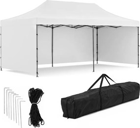 SPRINGOS Nožnicový záhradný stan 3×6 m – biely, obchodný pavilón na podujatia GP0006