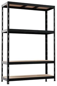 Kovový Regál NERO II 180x120x45 4 polic/300kg Čierny