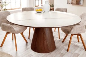 Okrúhly jedálenský stôl Parthenia 120 cm vzor orech