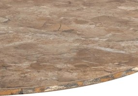 Hnedý okrúhly konferenčný stolík s keramickou doskou ø 60 cm Malta – Actona