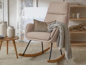 Hojdacie  kreslo Lindberg, béžová látka