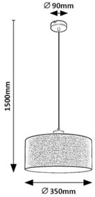 Rabalux 3247 - Luster na lanku MIGUEL 1xE27/40W/230V