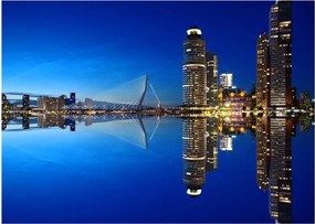 Obraz - nočný Rotterdam (70x50 cm)