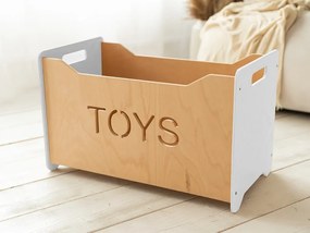 Woodisio Box na hračky TONI Farba: Transparentný matný lak, Variant: Mini