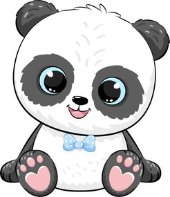PIPPER. Panda - chlapec - nálepka nad vypínač