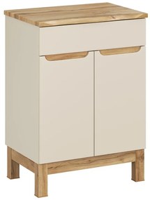 Skříňka pod umyvadlo Bali Nature s deskou 60 cm kašmírová/dub wotan