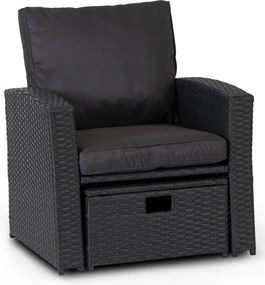 Záhradný nábytok Floryda z umelého ratanu tmavosivý