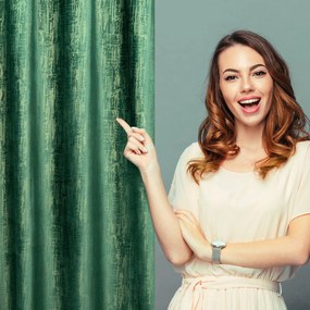 ZATEMŇOVACÍ ZÁVES NA KRÚŽKOCH MARSALA 140X250 CM TMAVOZELENÁ