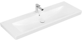 VILLEROY &amp; BOCH Subway 2.0 umývadlo na skrinku s otvorom, s prepadom, 1300 x 470 mm, biela alpská, 7176D001